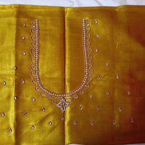 🤩🤩Beautiful Gold Shine Maggam Work Blouse Piece