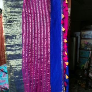 Nevy Blue Cotton Saree .