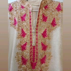 Embroidery Kashmiri Work Kurta With Free Gift 🎁