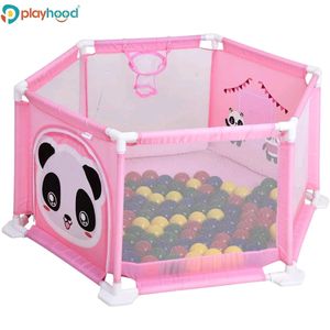 Playhood Big Size Hexagon Shape Panda Playing Pen