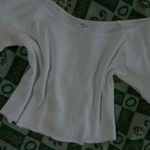 Basic Solid Y2k Cottagecore White Top