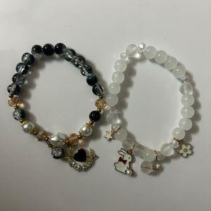 Black And White Pair Bracelets