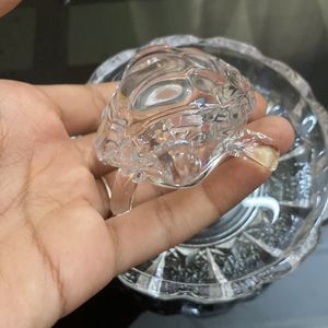 Crystal Tortoise With Plate