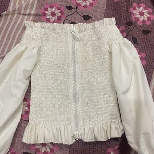 Off shoulder White Top For Women