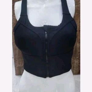 Adjustable Front Zip Sports Bra