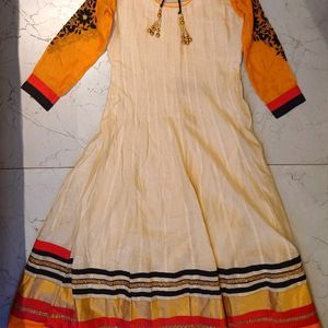 Zari Embroidered Anarkali with Churidar