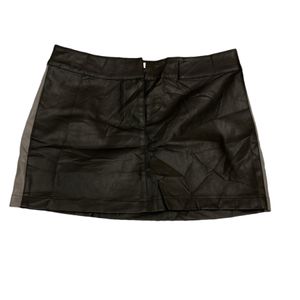 Leather Mini  Skirt