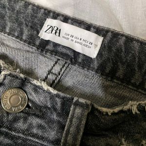 Zara Destroyed Ripped Jeans