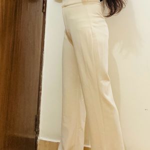 Cream Color Smooth Formal Pants