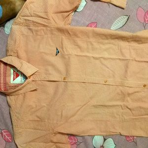 Levis Comfortable Orange Casual Shirt