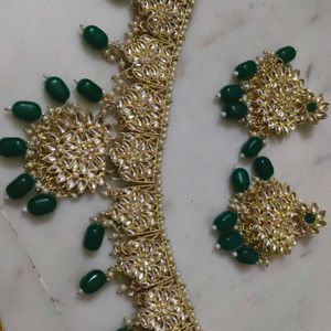 Green Kundan Set