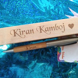 Customized Wooden Pen with Case😍 Engraving on wood⭐