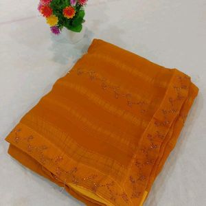 Beautiful satin silk saree