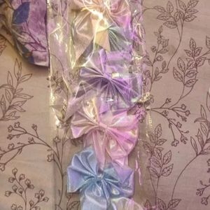 Korean Aesthetic Multicolored Shimmery Bows