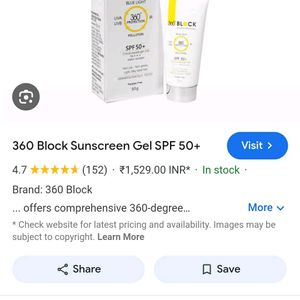 360 Block Sunscreen Gel & More Products