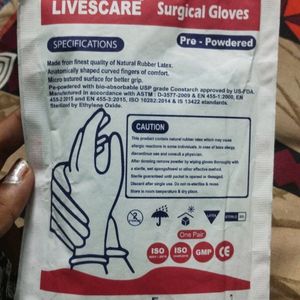 RETLivescare ( Surgical Gloves) Never Used,, It's