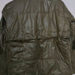 Zip-front Military Green Jacket