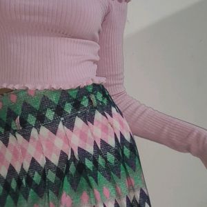 Multicolored Short Skirt