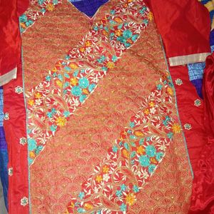 Punjabi Suit In Red Colour