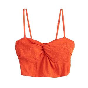 Orange crop top