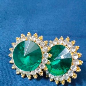 Green Stone Studs