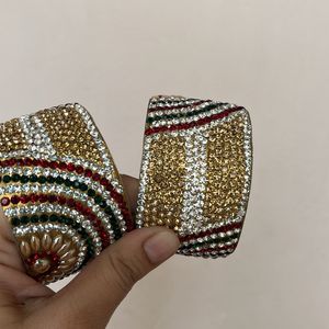 Beautiful Diamond Broad Bangals