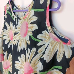 Women Off Shoulder Flower Print Top