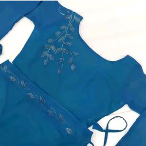 Stylish Women Gown With Belt & Dupatta