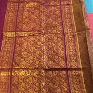 Vintage Mysore Silk Saree With Blouse Piece