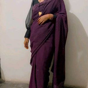 Purple Saree For Women/Girls