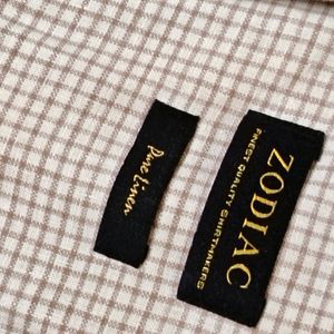 Zodiac Men Checks Regular Fit Linen Shirt