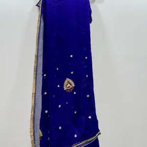 Navy Blue Wedding Saree