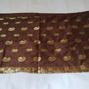 Brown Saree With Rich Pallu