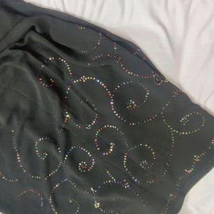 Black Tikki Thread Saree