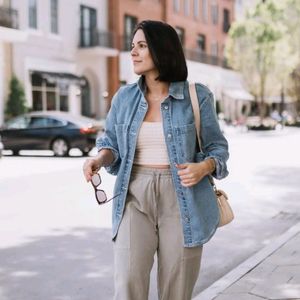 Denim Blue Oversized Shirt💙