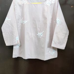 Cotton Pastel Pink Elegant Top