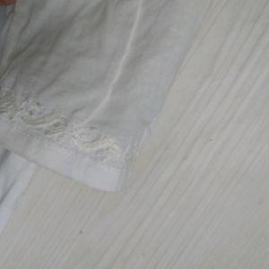 White Chikankari Short Kurti