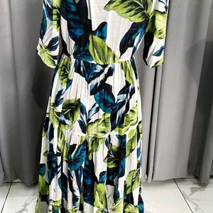 Green Printed Dress