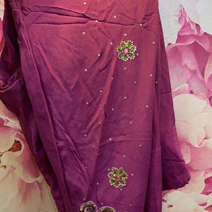 Pakistani Crepe Party Wear Embroidered Suit