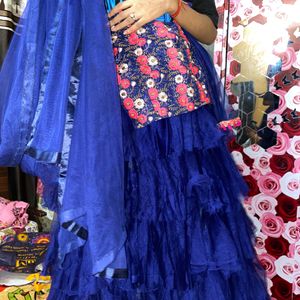 Neavy Blue Lehanga Choli With Dupptta