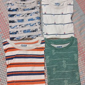 Set Of 4 Tshirt 👕 For Boys