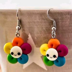 Clay Flower Earring No 19