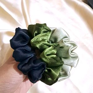 Premium Satin Scrunchies 3 Pcs