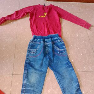 Boy Winter Wear Tshirt Jeans