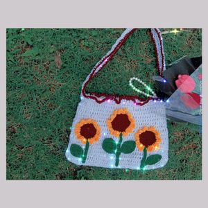 Comb Of Crochet Sunflower 🌻 Bag&Tulip Bouquet🌷