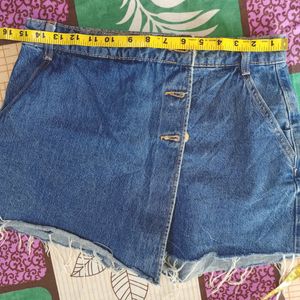 ZARA DENIM CROSSOVER SKORTS FOR WOMEN'S