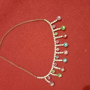 Multicolour Necklace With Earrings