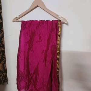 Silk Shiny Dupatta With Lace Big Size