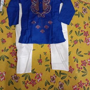 Kurta 2 Set Blue 🔵 And White 🤍