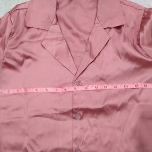 Pink Satin Shirt